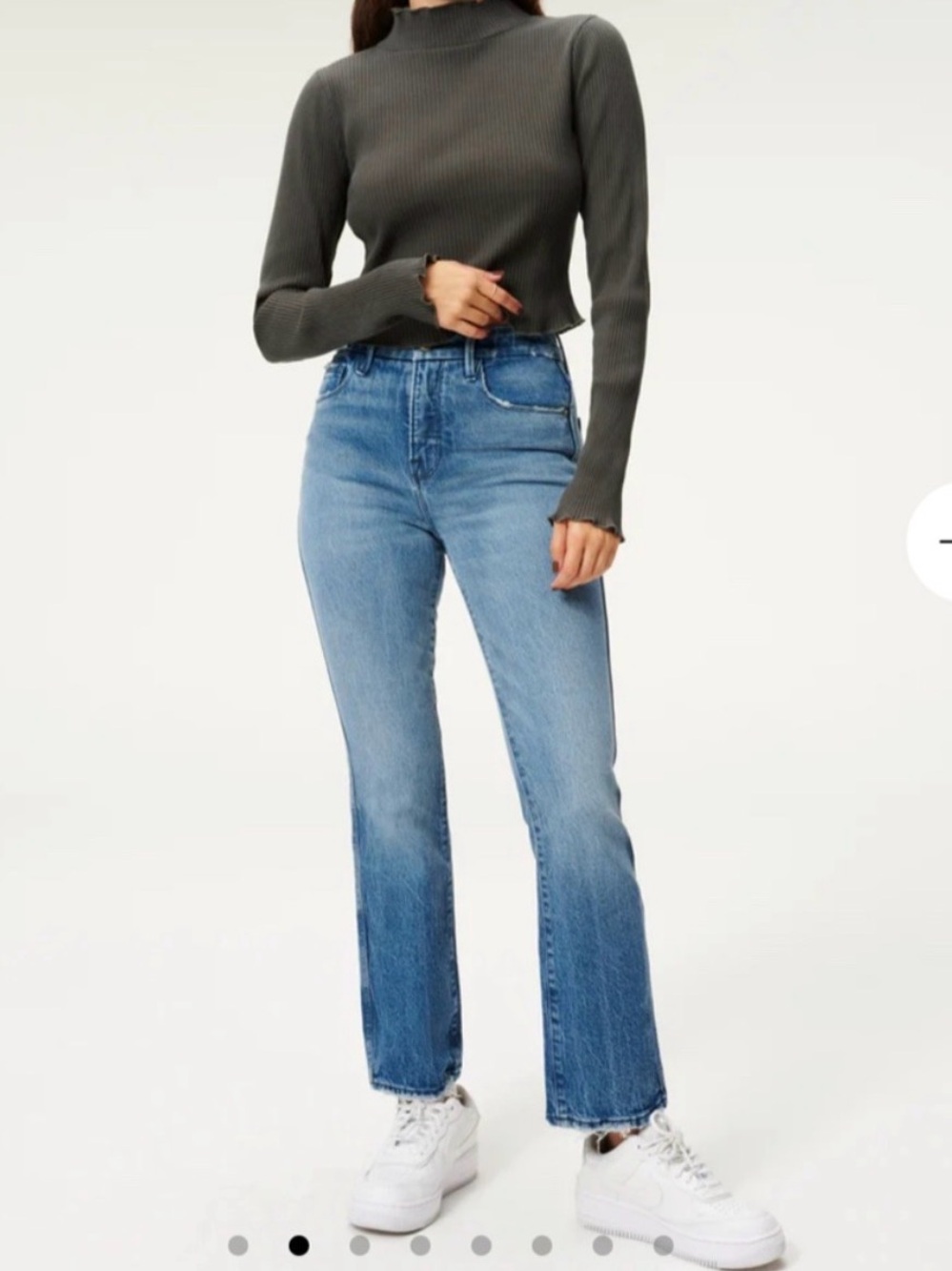 Good American Good Curve Straight Blue Jean 8/29 NWT $155